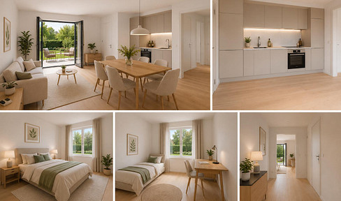 Modern, newly built 3-room apartment with a garden in Berlin-Pankow.