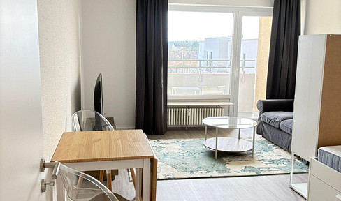 Renovated, fully furnished 1-bedroom apartment on the 5th floor in Mainz-Gonsenheim.