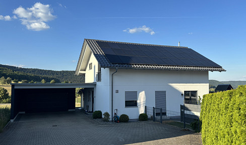 Modern Schwörer single-family home with smart home technology, photovoltaic system, and a large plot of land in Gosheim.