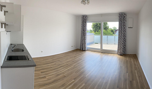 1-room apartment, 35 square meters, located close to the city center, with a large south/west-facing rooftop terrace – no agency fees.