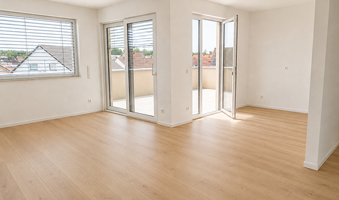 Brand new penthouse apartment, fully accessible, with a rooftop terrace.