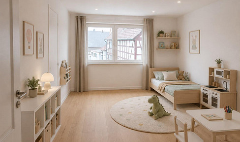 First occupancy after renovation: Spacious 4-room apartment with balcony, heat pump, and central heating.