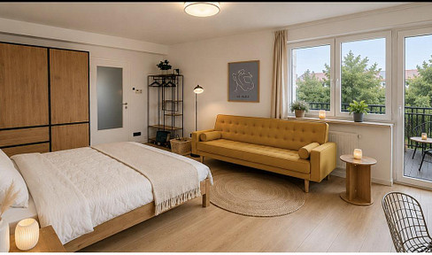 Two beautiful, fully furnished one-bedroom apartments in the Kreuzviertel district of Münster!