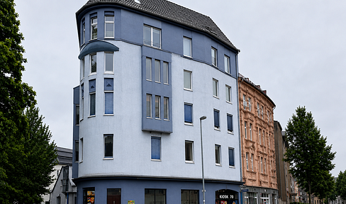 Attractive residential and commercial building with development potential.