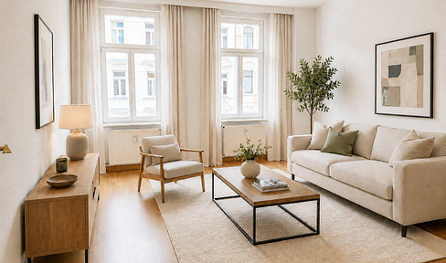 Bezugsfreier Gründerzeit-Altbau mit neuen Holzfenstern und saniertem Treppenhaus von 2025