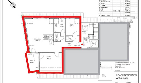 Familienfreundliche 3,5-Zimmer-Wohnung mit Balkon in Münstertal