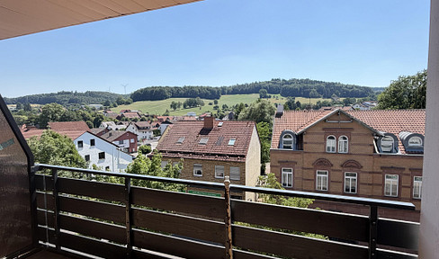 Freshly renovated 4-room apartment with a balcony and stunning views in Wald-Michelbach.