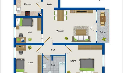 Renovated 4-room apartment in Roth - perfect for families --NO AGENCY FEES--