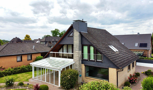Exklusives Einfamilienhaus mit Panorama-Wintergarten, Sauna, Pelletheizung & Traumgarten in Melbeck