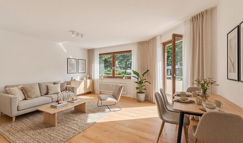 Provisionsfrei: frisch sanierte, Lichtdurchflutete 3-Zimmer Wohnung mit Balkon und TG-Stellplatz