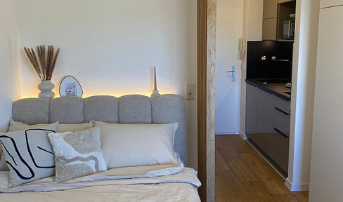 Stylish, all-inclusive apartment with a view of the Rhine, located in the heart of Mainz's old town.