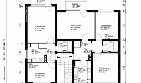 No fees! Multi-family house in the city center, 7 apartments & 1 garage, built in 1975.