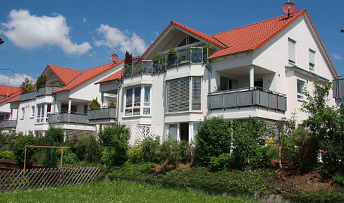 2-bedroom attic apartment with a 21 square meter south-facing roof terrace in Rutesheim (for sale by owner).
