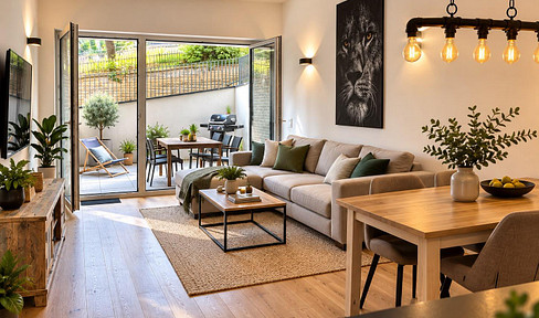 PROVISIONSFREI - TOP-Lage / Moderne 2-Zimmer-Wohnung (BJ 2018) mit Terrasse, Küche & TG