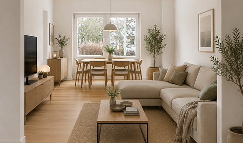 146 m² of living space | Newly renovated | Garden | Balcony | 8 rooms - no commission fees.