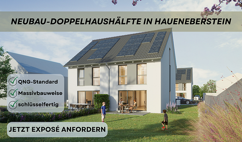 Including building permit and land: New detached house, part of a semi-detached pair, in Haueneberstein (QNG).