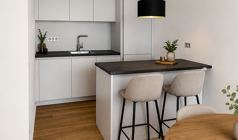 Charming 2.5-room apartment in a quiet building (brand new, never occupied before, following a complete renovation).