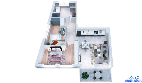 Brand new! 3-room apartment in a prime location in DAH! Perfectly laid out, with a modern fitted kitchen, underground parking space, and the option to install a wallbox for electric vehicles.