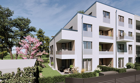 Living Space: New 3-room apartment with 2 daylight bathrooms in Cologne Müngersdorf.