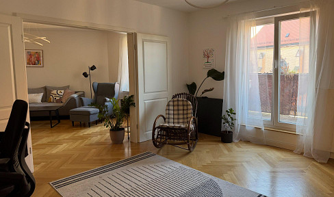 3-bedroom apartment for sale in a historic Art Nouveau building.
