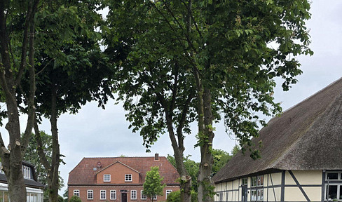 Commercial space with sauna/massage rooms, located in a half-timbered house with a thatched roof.