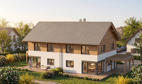 Schlesierhof Bruckmühl – Stilvolle Doppelhaushälfte in hochwertiger Holzbauweise