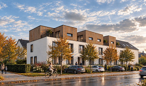 New Living: Duplex apartment with a rooftop terrace (units 6 & 7) in a modern residential building in Nordlünen.