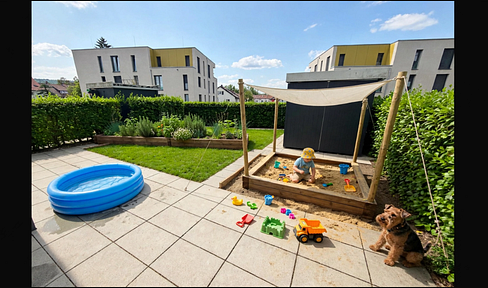 4-room apartment, ground floor, large garden area, available immediately.