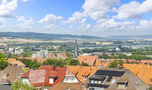 Detached house for sale with a stunning view of Northeim and the Leine Valley.
