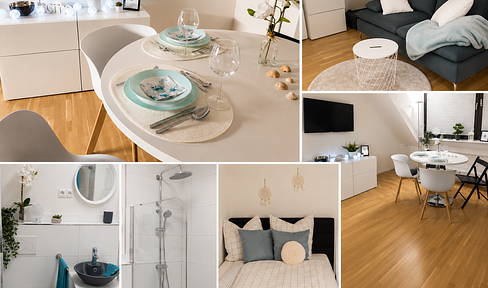 Helle möblierte 1-Zimmer-Dachgeschosswohnung in München-Trudering