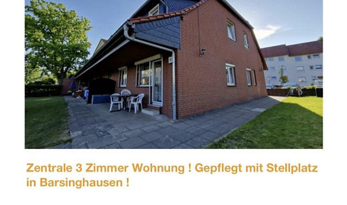 Centrally located 3-room apartment with parking space and terrace/garden.