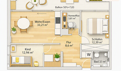 2-3-Zimmer Premium‑Apartment am Olympiapark – Erstbezug nach Vollsanierung mit flexiblem Grundriss