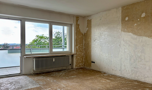 Energetisch saniert - 2-Zimmer-Whg. mit großem Balkon / Umbau in 3-Zimmer-Whg. möglich