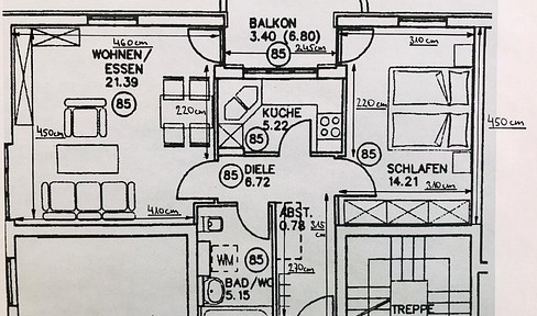 2-room apartment with balcony and garage for sale in Hollerstaude.