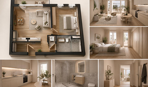 2 Zimmer Neubauwohnung mit Balkon & hochwertiger Einbauküche – Erstbezug in Berlin-Pankow