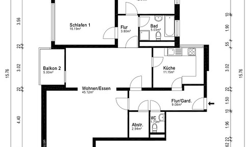 Erstbezug nach Sanierung – 3,5-Zimmer-Wohnung mit Einbauküche