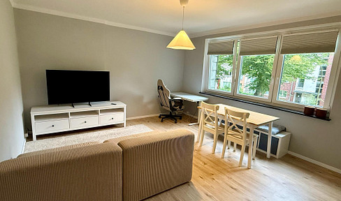 4-room city apartment with garden, furnished.