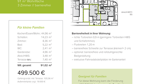 Neubau WHG 1.2 - M7/1 - Erdgeschoss - 91m²