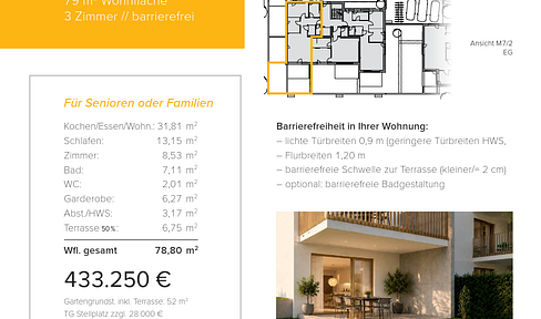 Neubau WHG 2.3 - M7/2 - Erdgeschoss - 79m²