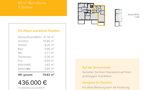 Neubau WHG 2.4 - M7/2 - 1.Obergeschoss - 80m²