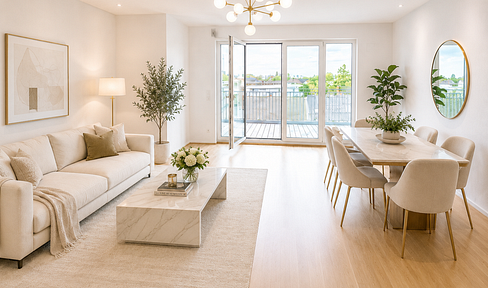 3-Zimmer-Neubauwohnung mit Balkon & Weitblick über Darmstadt – EBK, Parkett & TG