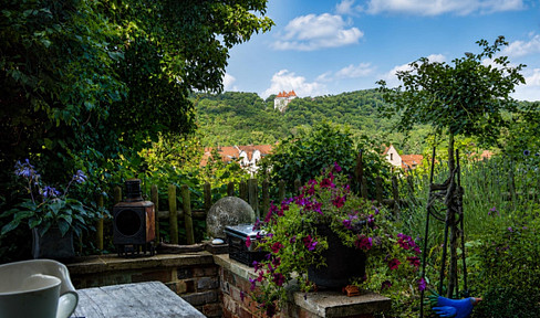 Exceptional apartment with a view of the Elbe River, located in the Weinbergpanorama complex in Meißen.