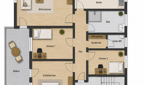 Erstbezug nach Kernsanierung - großzügige 4-Zimmer-Wohnung in Baiersdorf-Wellerstadt zu vermieten