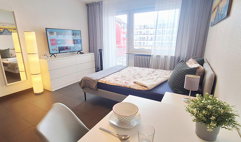 Vollmöbliertes 1-Zimmer-Apartment mit Balkon in Stuttgart-Ost – ab 3 Monaten bis unbefristet