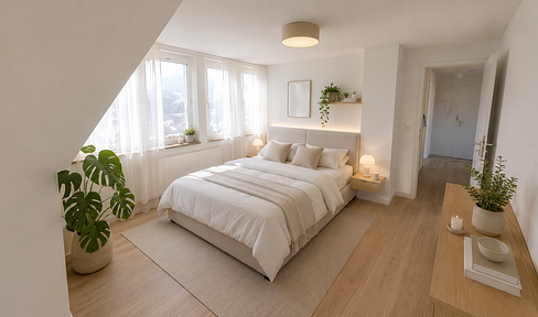 3-Zimmer-Dachgeschosswohnung mit Einbauküche in Steinfurth