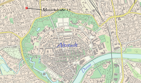 Attractive plot of land – a corner plot – in a quiet residential area, close to the city center and the AUDI factory.