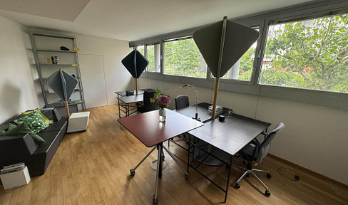Büro und separate Arbeitsplätze | Büro in Sachsenhausen direkt am Main | Terrasse & Garten
