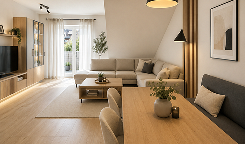 Attraktive 3-Zimmer-DG-Wohnung mit Balkon, TG & Stellplatz in Mühlhausen-Rettigheim