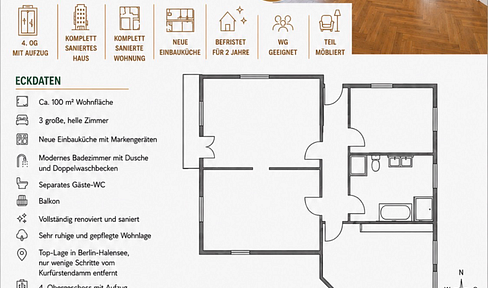 TRAUMHAFTE 3-ZIMMER-WOHNUNG IN BERLIN-HALENSEE
