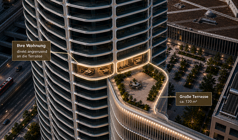 GRAND TOWER - UNIQUE PROPERTY | The only apartment with a private terrace of approximately 121 square meters.